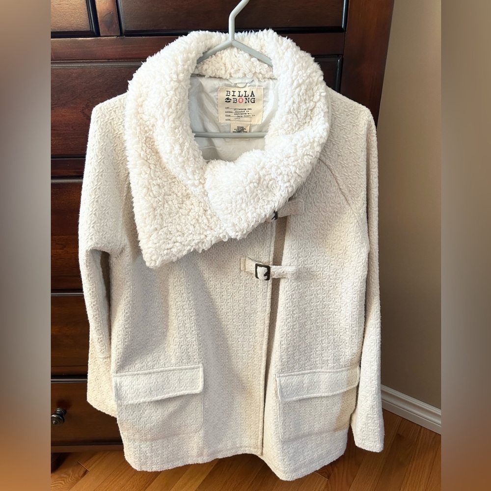 Billabong Women's White Teddy Jacket